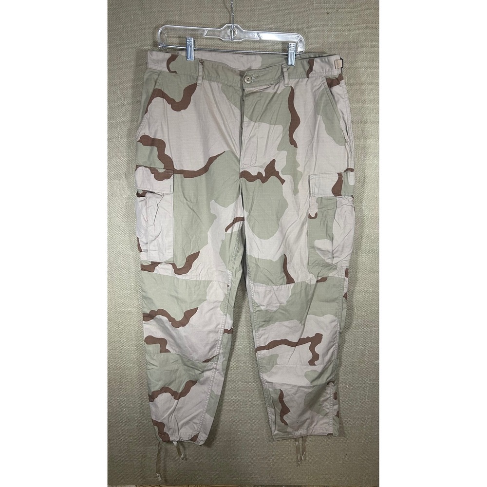 VTG US Military 3 Color Desert Camo Cargo Pants Large Regular Ripstop Patterson